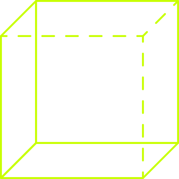 Green line cube PNG、SVG