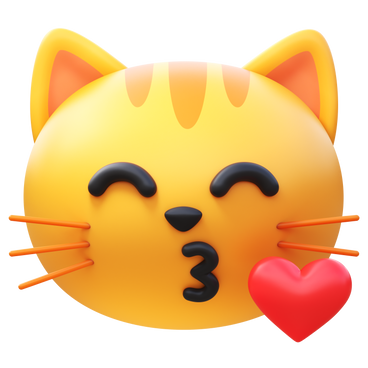 kissing cat PNG, SVG