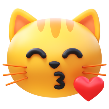 Kissing cat PNG, SVG