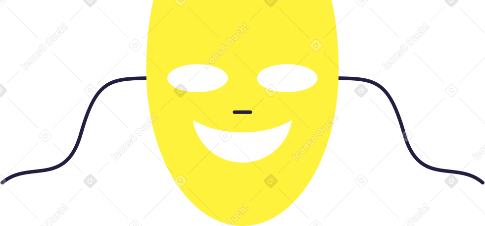 theatrical mask PNG, SVG