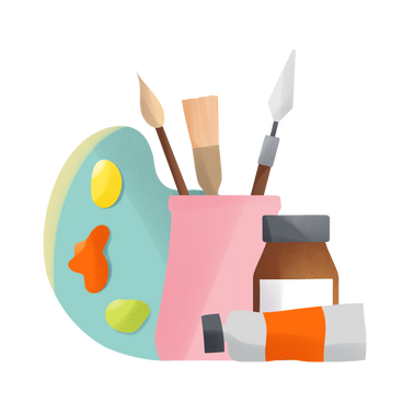 Painting tools and brushes PNG, SVG