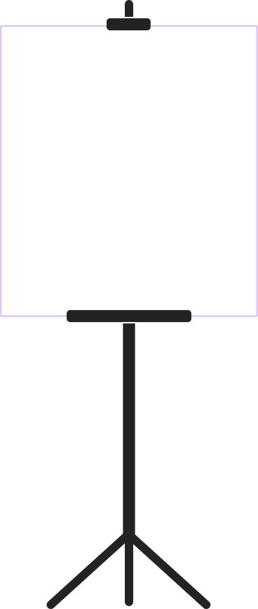 easel on legs PNG, SVG
