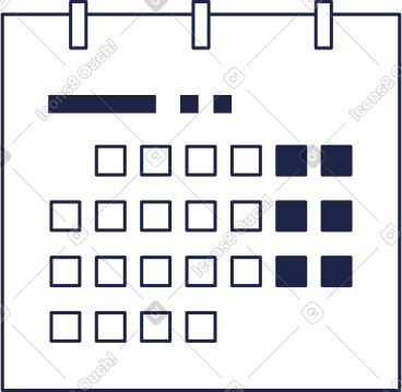 Wall calendar PNG, SVG