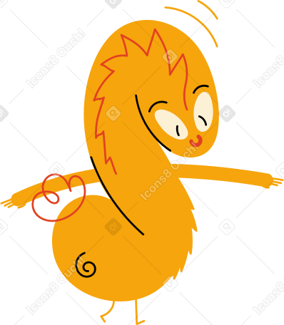 yellow dragon character Illustration in PNG, SVG