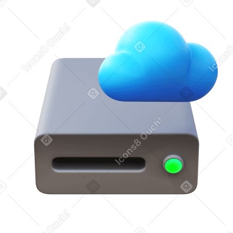 3D cloud storage PNG, SVG