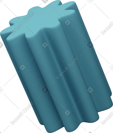 3D flower tube PNG, SVG