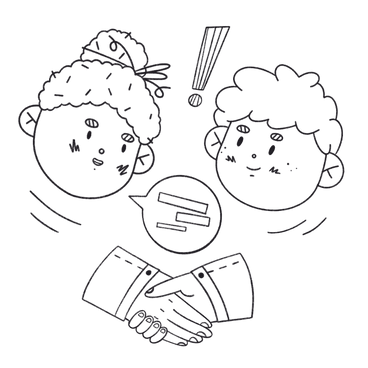 man and woman confirming the deal with a handshake PNG, SVG