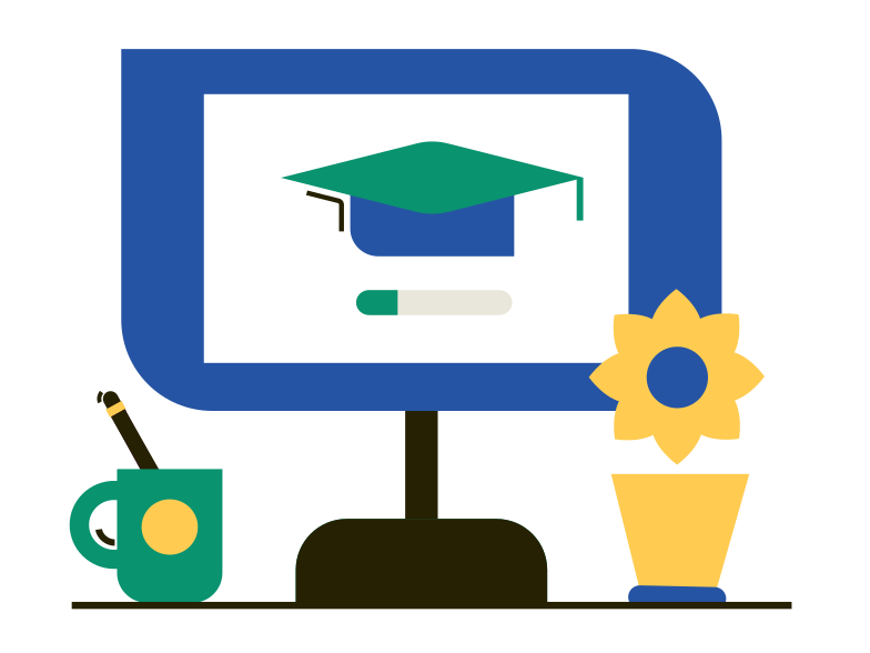 Remote education Clipart illustration in PNG, SVG