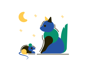 Cat and mouse PNG, SVG