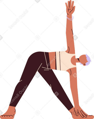 young woman doing yoga PNG, SVG