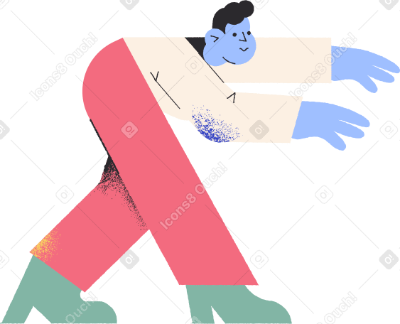 man stretching hands PNG, SVG