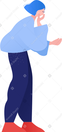 scared woman Illustration in PNG, SVG