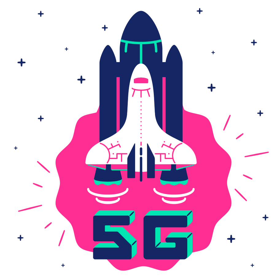 5G communication Illustration in PNG, SVG
