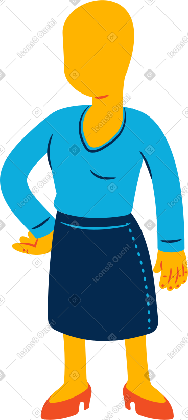 Woman standing PNG, SVG