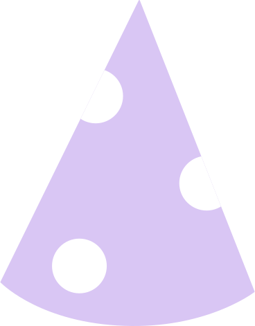 party hat with polka dots PNG, SVG