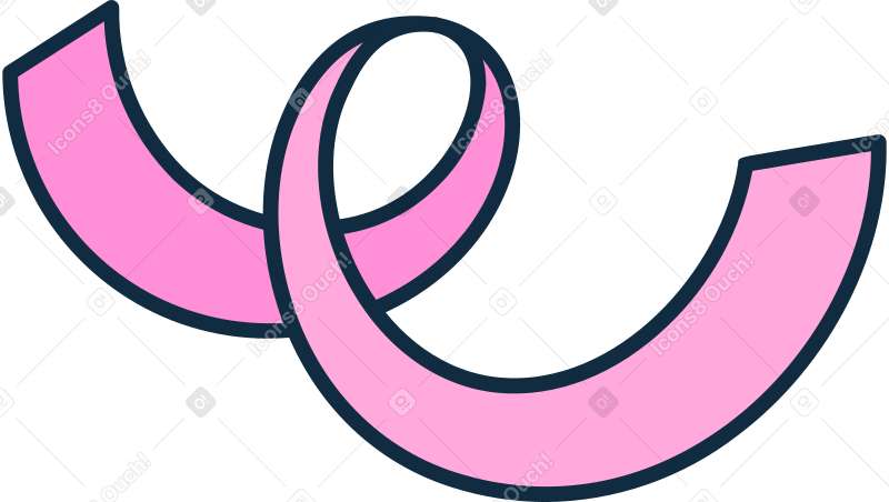 pink curl Illustration in PNG, SVG