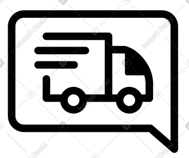 Delivery truck icon in cloud PNG, SVG