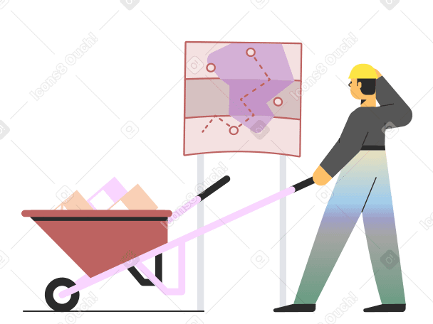 Worker Illustration in PNG, SVG
