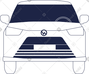 Passenger car front view PNG, SVG