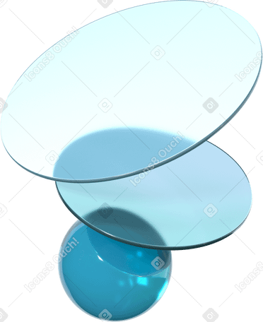 3D monochrome lenses and cropped sphere mask PNG, SVG