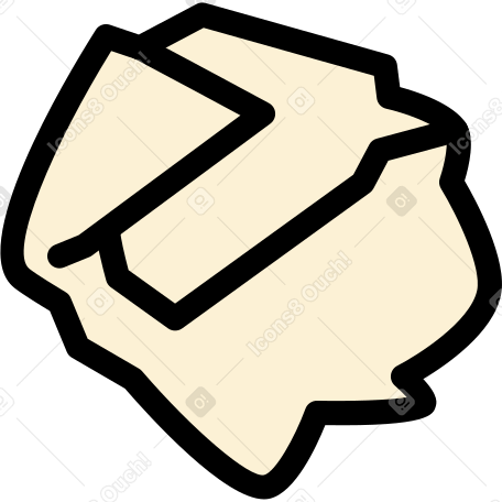 crumpled piece of paper Illustration in PNG, SVG