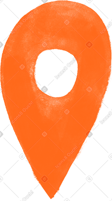 Orange gps sign PNG, SVG