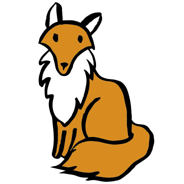 fox sitting PNG, SVG