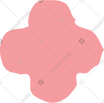 Pink quatrefoil PNG, SVG