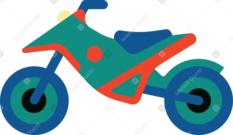 Illustration animée vélomoteur aux formats GIF, Lottie (JSON) et AE