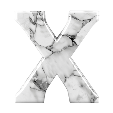 Letra de mármore x PNG, SVG