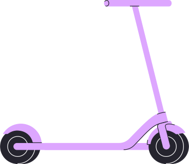 purple scooter PNG, SVG