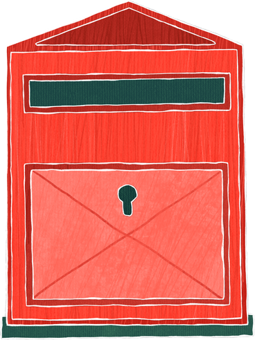red mailbox PNG, SVG