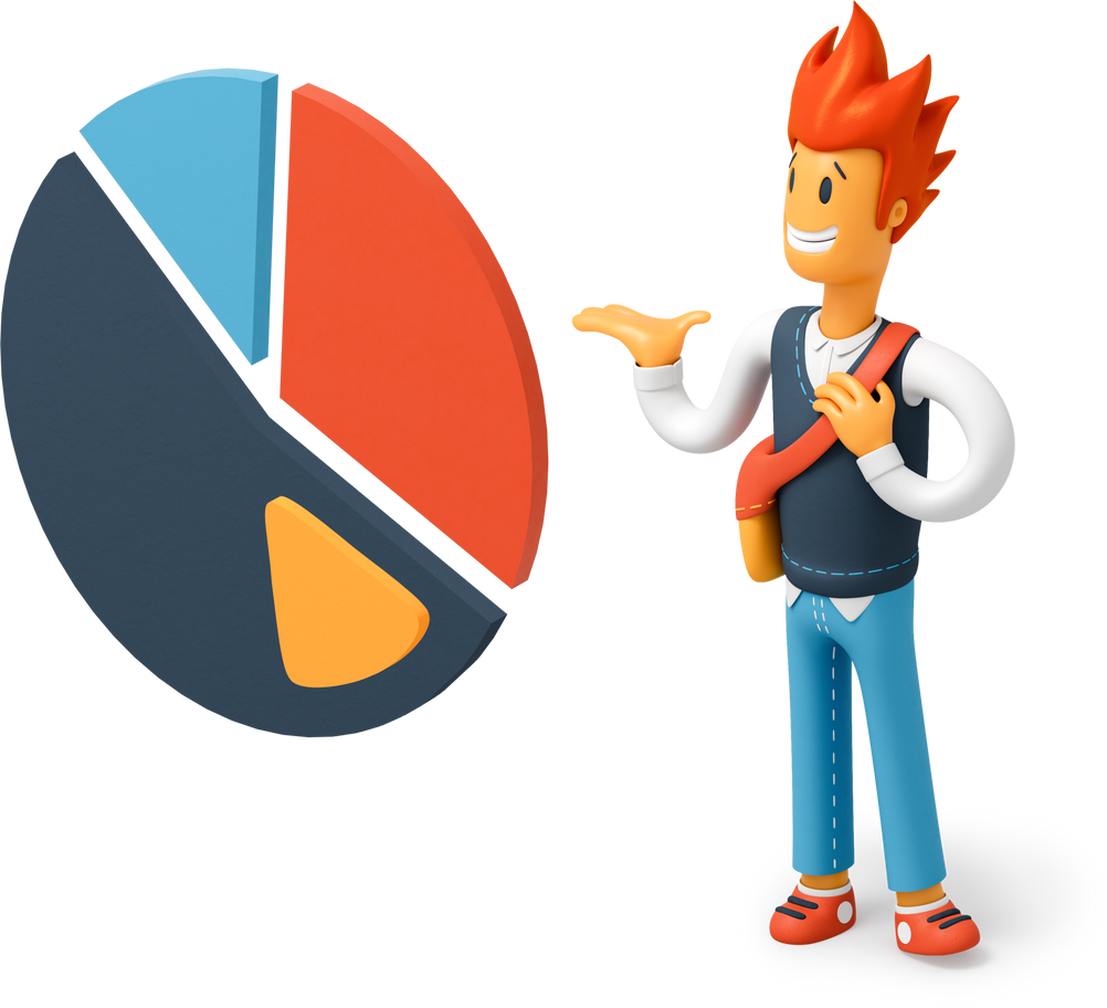 man with info Illustration in PNG, SVG