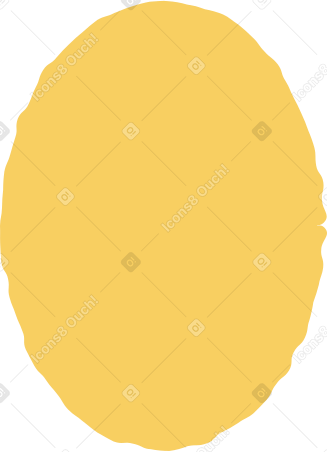 타원 노란색 PNG, SVG
