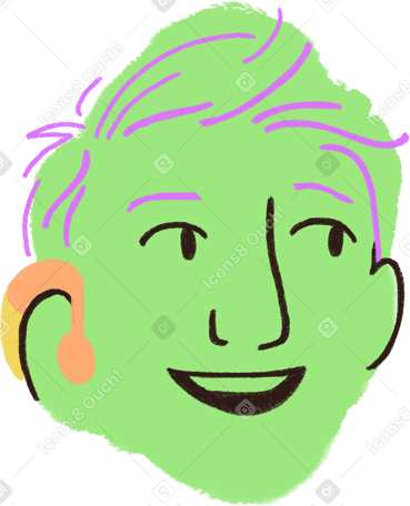 man with a hearing aid PNG、SVG