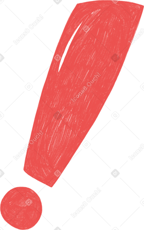red exclamation mark Illustration in PNG, SVG
