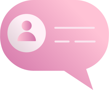 Speech bubble pink with comment PNG, SVG