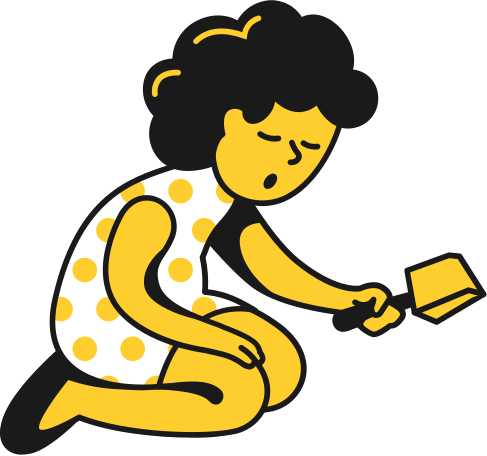 kid with scoop Illustration in PNG, SVG