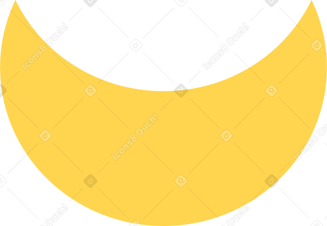 crescent yellow PNG, SVG