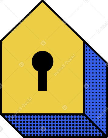 keyhole house PNG, SVG
