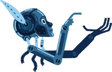 Robot with hands PNG, SVG