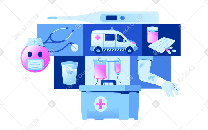 Medicine Illustration in PNG, SVG