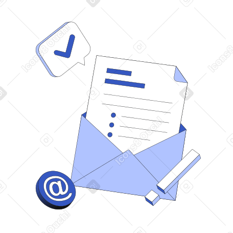 Receiving a letter or email Illustration in PNG, SVG