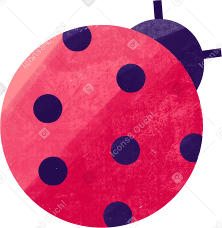 cute red ladybug Illustration in PNG, SVG