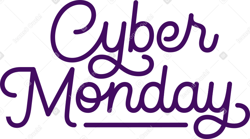 lettering cyber monday PNG, SVG
