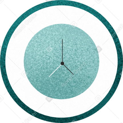 wall clock showing five o'clock PNG, SVG