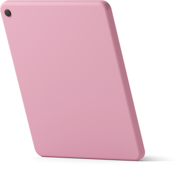 rear view of pink tablet PNG, SVG