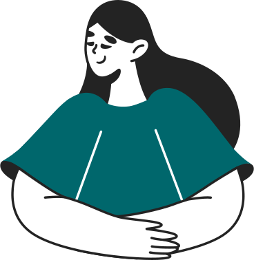woman folded her hands PNG, SVG