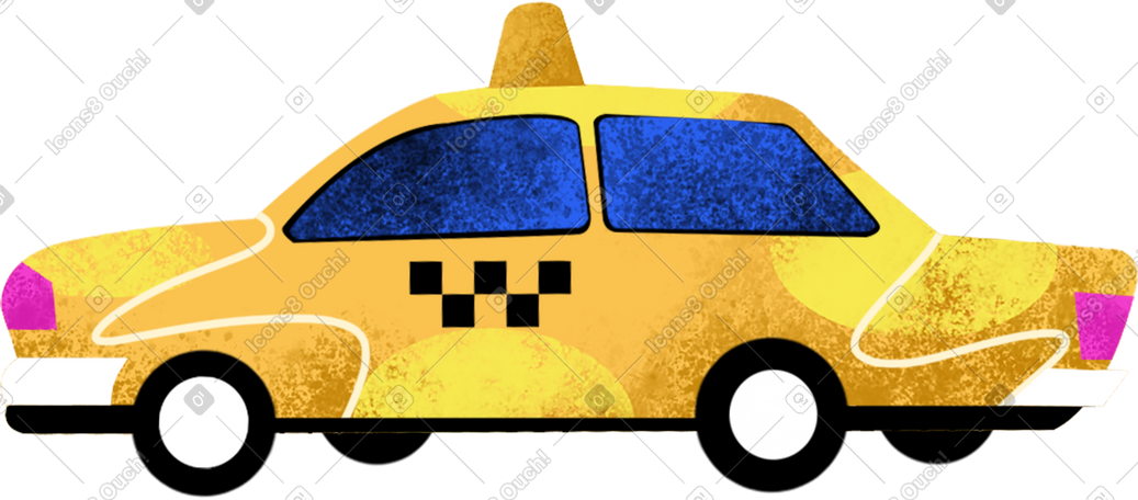 yellow texture taxi PNG, SVG