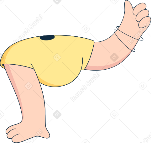 body in yellow t-shirt PNG、SVG